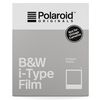 photo Polaroid i-Type B&W Film noir & blanc avec cadre blanc (8 poses)