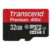 photo Transcend microSDHC 32 Go Premium UHS-I 400x (60MB/s) - avec adaptateur