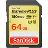 photo SanDisk SDXC 64 Go Extreme Plus UHS-I 1000x (150Mb/s)