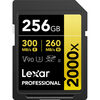 Cartes mémoires Lexar SDXC 256 Go V2 Professional UHS-II 2000x (300Mb/s)