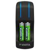 photo Varta Chargeur de poche + 4 piles AA rechargeables 2100mAh
